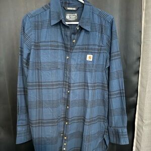 Small Blue Flannel Carhartt Tunic